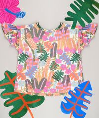 Blusa-Infantil-Fabula-Estampada-de-Folhas-Manga-Curta-com-Babado-Decote-Redondo-Off-White-9235245-Off_White_6