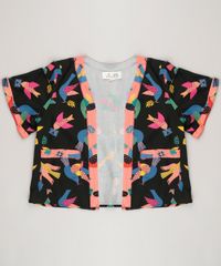 Kimono-Infantil-Fabula-Estampada-de-Passaros-com-Bolsos-Manga-Curta-Preto-9180450-Preto_1