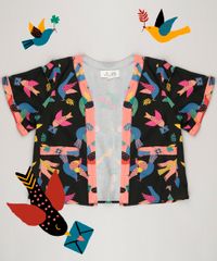 Kimono-Infantil-Fabula-Estampada-de-Passaros-com-Bolsos-Manga-Curta-Preto-9180450-Preto_2