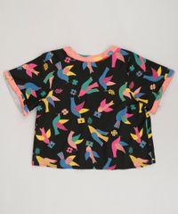 Kimono-Infantil-Fabula-Estampada-de-Passaros-com-Bolsos-Manga-Curta-Preto-9180450-Preto_4