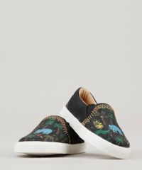 Tenis-Slip-On-Infantil-Bento-Estampado-Floresta-Preto-9270612-Preto_6 Tenis-Slip-On-Infantil-Bento-Estampado-Floresta-Preto-9270612-Preto_6
