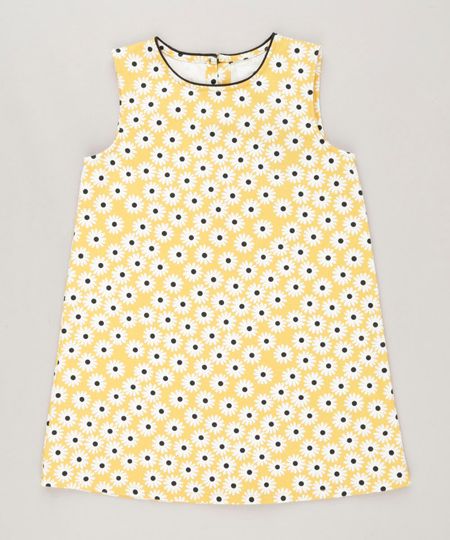Vestido-Infantil-Fabula-Estampado-Margarida-Curto-Sem-Manga-Decote-Redondo-Amarelo-9186385-Amarelo_1 Vestido-Infantil-Fabula-Estampado-Margarida-Curto-Sem-Manga-Decote-Redondo-Amarelo-9186385-Amarelo_1