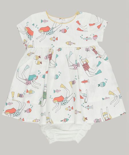 Vestido-Infantil-Fabula-Estampado-Mergulhadoras-Manga-Curta-Decote-Redondo---Calcinha-Off-White-9165215-Off_White_1