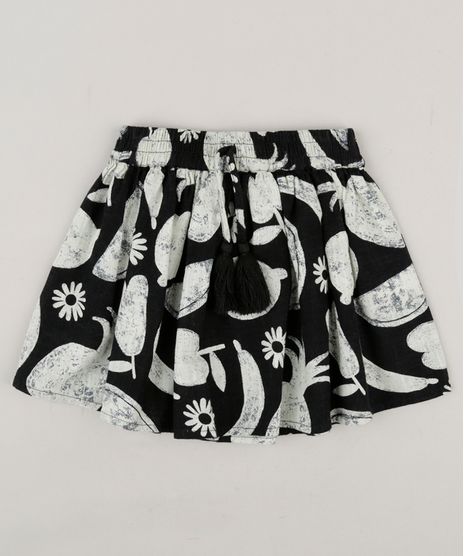 Saia-Infantil-Fabula-Estampada-de-Frutas-com-Tassel-Preta-9171306-Preto_1
