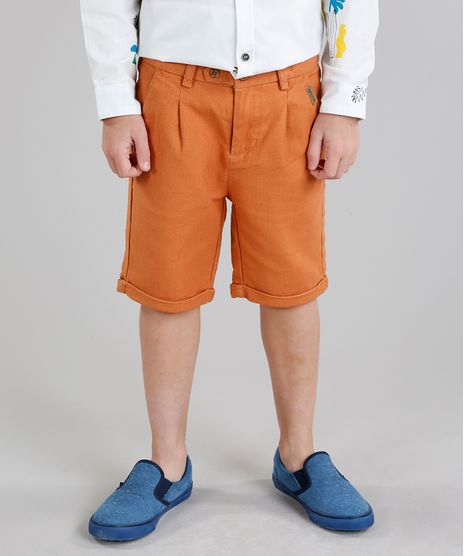Bermuda-Infantil-Bento-com-Linho-Laranja-9183004-Laranja_1