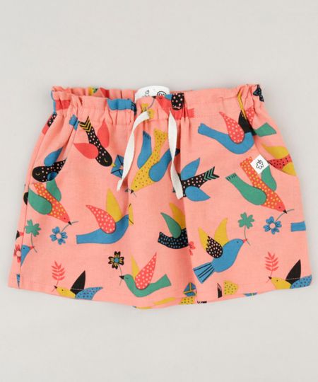 Saia-Infantil-Fabula-Estampada-de-Passaros-com-Bolsos-Coral-9164668-Coral_1 Saia-Infantil-Fabula-Estampada-de-Passaros-com-Bolsos-Coral-9164668-Coral_1