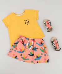 Saia-Infantil-Fabula-Estampada-de-Passaros-com-Bolsos-Coral-9164668-Coral_3