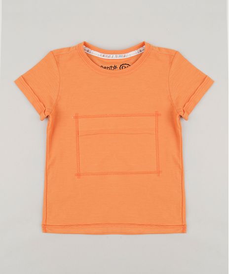 Camiseta-Infantil-Bento-com-Bolso-Manga-Curta-Gola-Careca-Laranja-9242635-Laranja_1