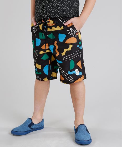 Bermuda-Infantil-Bento-Estampada-com-Prancha-de-Surf-Preta-9172173-Preto_1