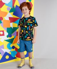 Bermuda-Infantil-Bento-Estampada-Quadriculada-com-Bolsos-Azul-9172174-Azul_4