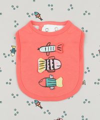 Babador-Infantil-Fabula-com-Estampa-Interativa-de-Peixe-Coral-9193942-Coral_2