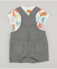 Conjunto-Infantil-Bento-de-Body-Estampado-com-Tubarao-Manga-Curta-Off-White---Jardineira-com-Bolsos-Preta-9181611-Preto_3
