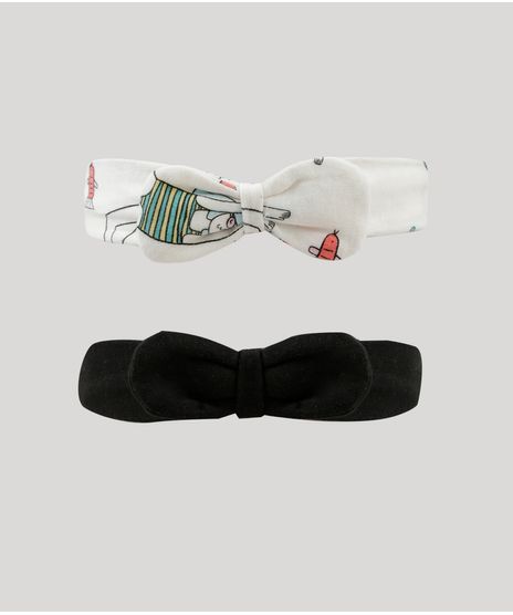 Kit-de-2-Faixas-de-Cabelo-Infantis-Fabula-com-Laco-Multicor-9193936-Multicor_1