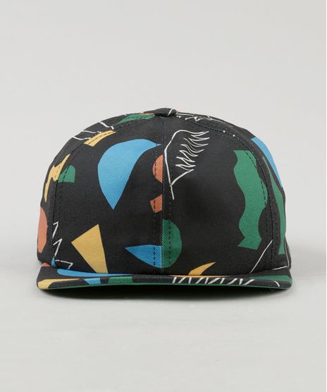 Bone-Infantil-Bento-Aba-Reta-Estampado-Geometrico-Preto-9232861-Preto_1
