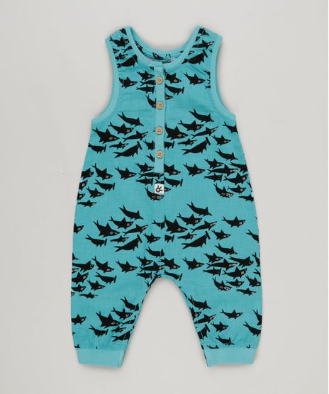 Macacao-Infantil-Bento-Estampado-de-Tubarao-Sem-Manga-Gola-Careca-Azul-9164457-Azul_1