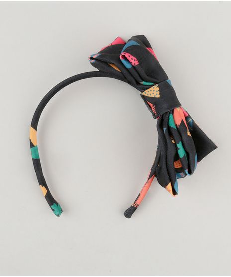 Tiara-Infantil-Fabula-Estampada-de-Passaros-com-Laco-Preta-9233016-Preto_1