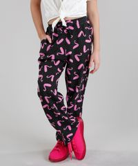 Calca-Infantil-Fabula-Estampada-de-Flamingo-com-No-Preta-9180726-Preto_5