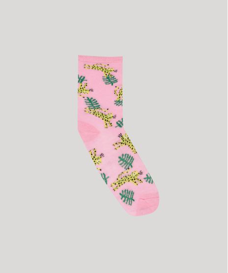 Meia-Infantil-Fabula-Cano-Alto-Estampada-de-Onca-Pink-9268047-Pink_1