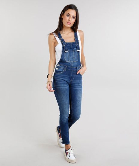 Macacao-Jeans-Feminino-com-Fivelas-Azul-Escuro-9269753-Azul_Escuro_1
