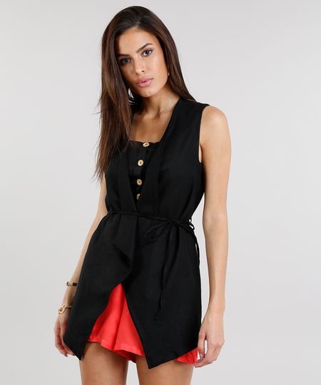 Colete-Feminino-em-Linho-com-Amarracao-Preto-9187099-Preto_1