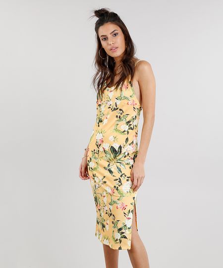 Vestido-Midi-Feminino-Estampado-Floral-Amarelo-9278891-Amarelo_1
