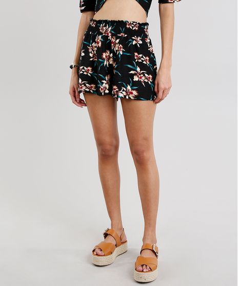 Short-Feminino-Estampa-Floral-Preto-9297028-Preto_1