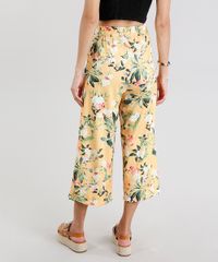 Calca-Feminina-Pantacourt-Estampada-Floral-Amarela-9278894-Amarelo_2