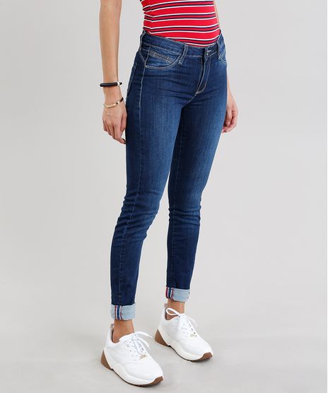 Calca-Jeans-Feminina-Cigarrete-Sawary-Push-Up-com-Barra-Dobrada-Azul-Escuro-9240761-Azul_Escuro_1
