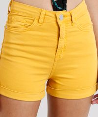 Short-de-Sarja-Feminino-Cintura-Alta-Mostarda-9282740-Mostarda_4