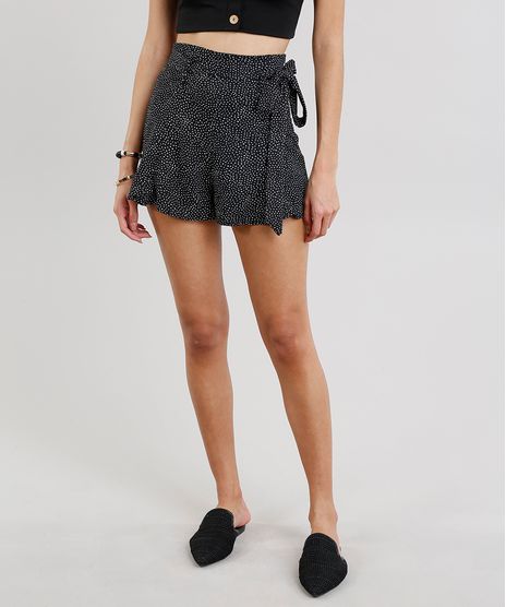 Short-Feminino-Clochard-Estampado-de-Poa-Preto-9278889-Preto_1