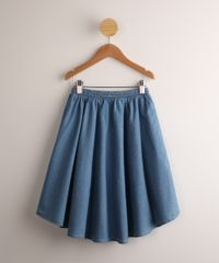Saia Godê Infantil Jeans Mullet Costas