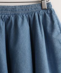 Saia Godê Infantil Jeans Mullet Cintura