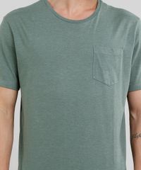 Camiseta-Masculina-Basica-Mescla-Manga-Curta-Gola-Careca-Verde-Militar-9226101-Verde_Militar_4