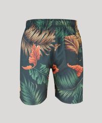 Short-Masculino-Estampado-de-Folhagem-com-Bolsos-Preta-9226917-Preto_6