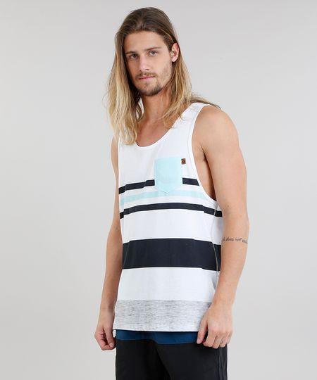 Regata-Masculina-Listrada-Gola-Careca-com-Bolso--Verde-Claro-9268942-Verde_Claro_1
