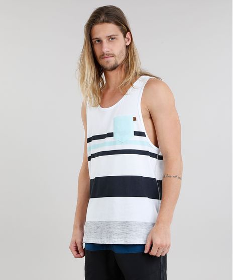 Regata-Masculina-Listrada-Gola-Careca-com-Bolso--Verde-Claro-9268942-Verde_Claro_1