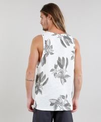 Regata-Masculina-Flame-Estampada-de-Folhagem-com-Bolso-Off-White-9229799-Off_White_2