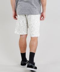 Bermuda-Masculina-em-Moletom-Mescla-com-Bolsos-Bege-Claro-9254058-Bege_Claro_2