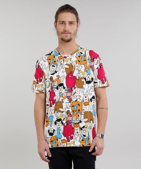 Camiseta-Masculina-Estampada-Os-Flintstones-Manga-Curta-Gola-Careca-Branca-9208910-Branco_1 Camiseta-Masculina-Estampada-Os-Flintstones-Manga-Curta-Gola-Careca-Branca-9208910-Branco_1