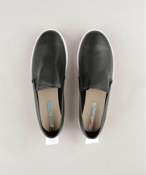 tênis slip on feminino flatform moleca