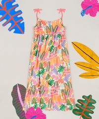 Vestido-Infantil-Fabula-Longo-Estampado-de-Folhas-com-Laco-Decote-Redondo-Off-White-9180730-Off_White_2