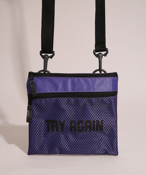 Shoulder Bag Masculina "Try Again" Roxa Único