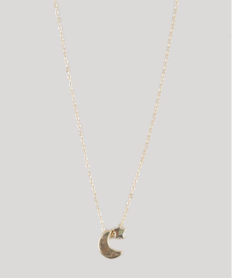 Colar-Feminino-com-Pingente-Lua-e-Estrela-Dourado-9218452-Dourado_1