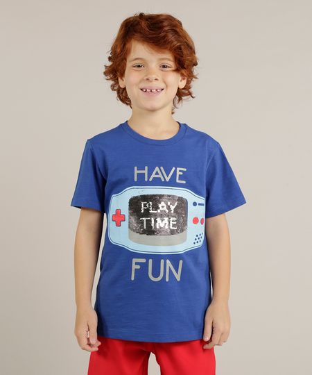 Camiseta-Infantil--Play-Time--com-Paete-Dupla-Face-Manga-Curta-Gola-Careca-Azul-Royal-9265220-Azul_Royal_1 Camiseta-Infantil--Play-Time--com-Paete-Dupla-Face-Manga-Curta-Gola-Careca-Azul-Royal-9265220-Azul_Royal_1