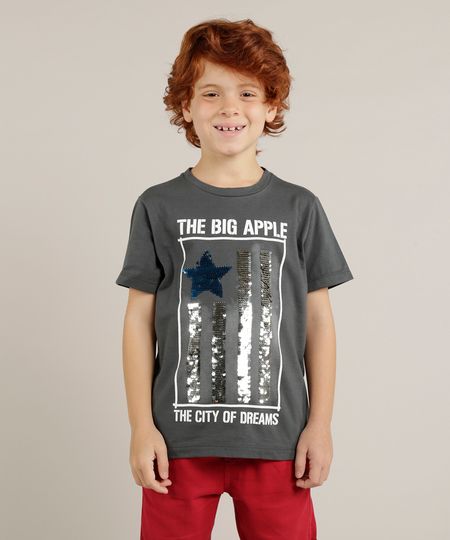 Camiseta-Infantil--Big-Apple--com-Paete-Dupla-Face-Manga-Curta-Gola-Careca-Chumbo-9233917-Chumbo_1 Camiseta-Infantil--Big-Apple--com-Paete-Dupla-Face-Manga-Curta-Gola-Careca-Chumbo-9233917-Chumbo_1