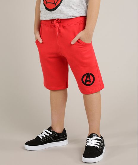 Bermuda-Infantil-Os-Vingadores-em-Moletom-Vermelha-9241543-Vermelho_1