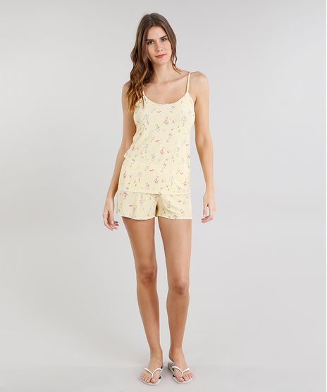 Short-Doll-Feminino-Estampado-Floral-Alca-Fina-Amarelo-Claro-9218980-Amarelo_Claro_1