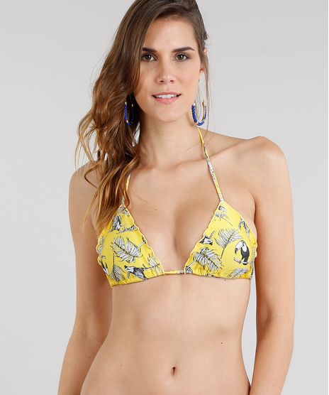 Biquini-Top-Cortininha-Estampado-de-Passaros-com-Bojo-Removivel-Amarelo-8788860-Amarelo_1
