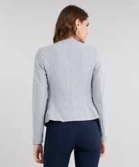 Blazer-Feminino-Listrado-com-Ziper-Cinza-Mescla-9190104-Cinza_Mescla_2