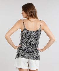 Regata-Feminina-Estampada-de-Folhas-Alcas-Finas-Decote-Redondo-Preta-9108859-Preto_2